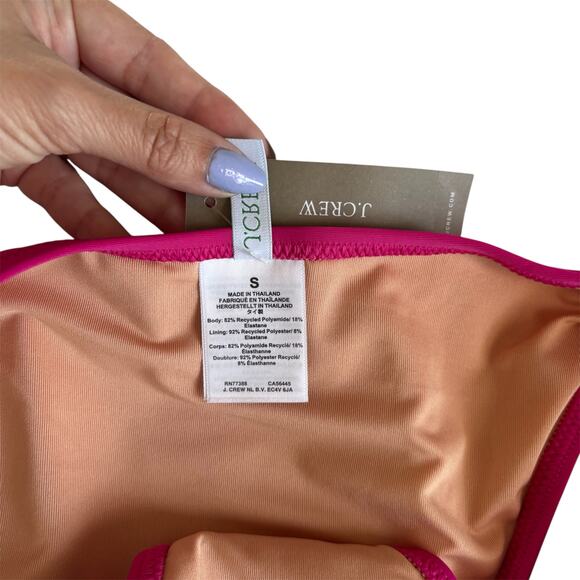 J.Crew Fuchsia Pink Stretch Bikini Hipster Bottoms Women's Swimwear Size Small - Picture 3 of 8